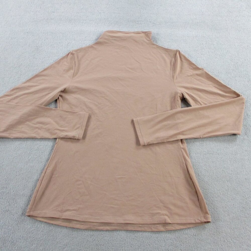 SKIMS Fits Everybody Turtleneck Top Womens Large Sienna Brown Long Sleeve NWT - Picture 3 of 9